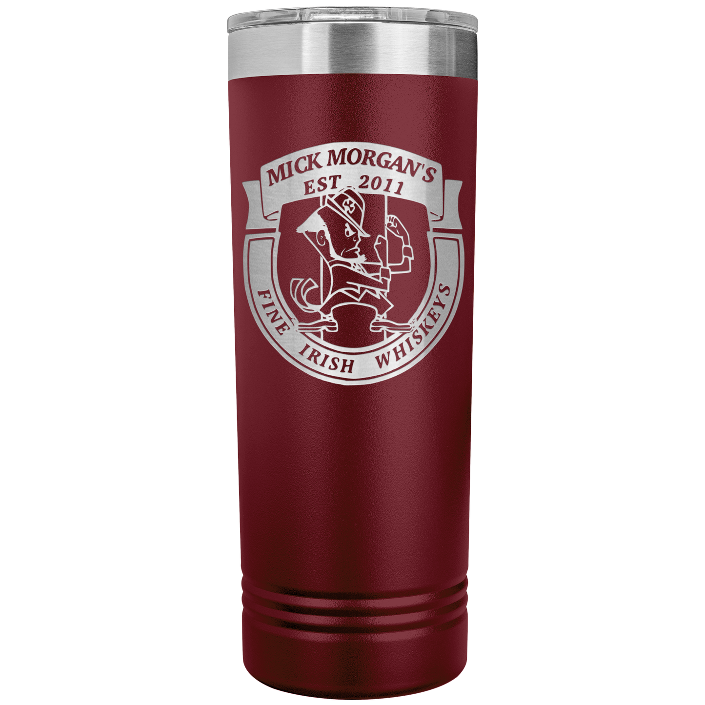 Mick_Morgans_22oz_Skinny_Tumbler_Maroon_Mockup.png