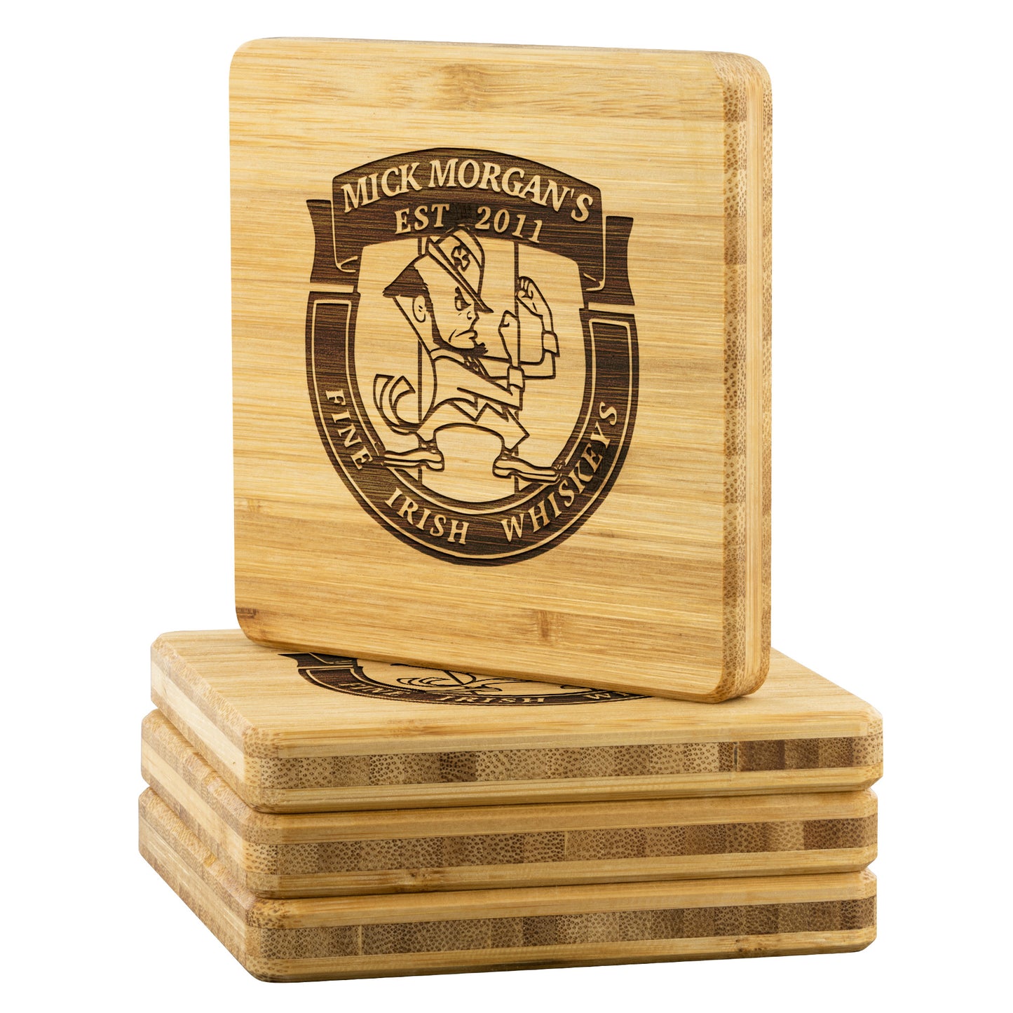 Mick Morgan's Bamboo Coaster - 4pc