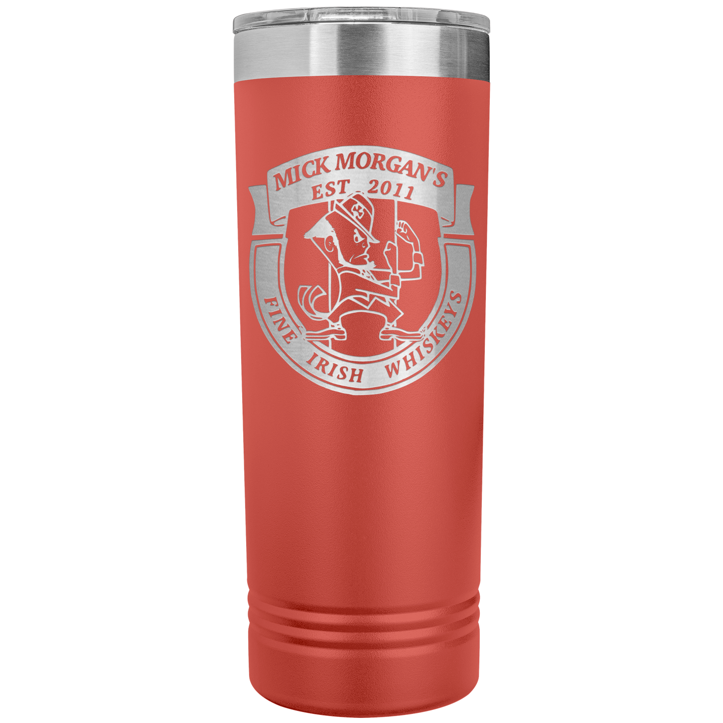 Mick_Morgans_22oz_Skinny_Tumbler_Coral_Mockup.png